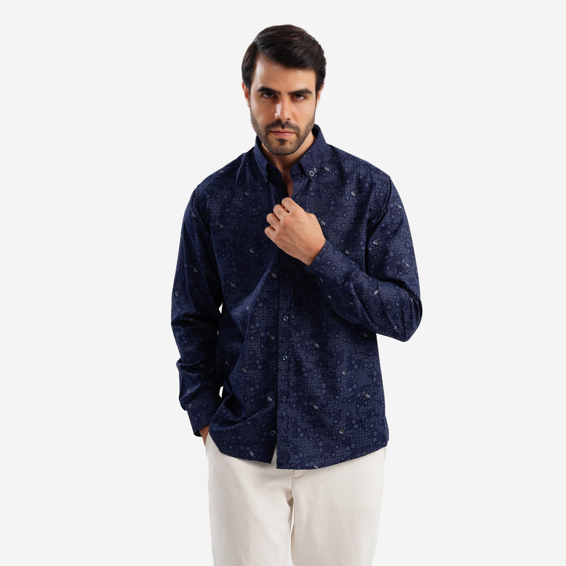 MEKA Premium Anti-Shrink Dress Shirt - MEKA | Premium Long Sleeves Shirt - Semi Casual Regular Fit (0067)