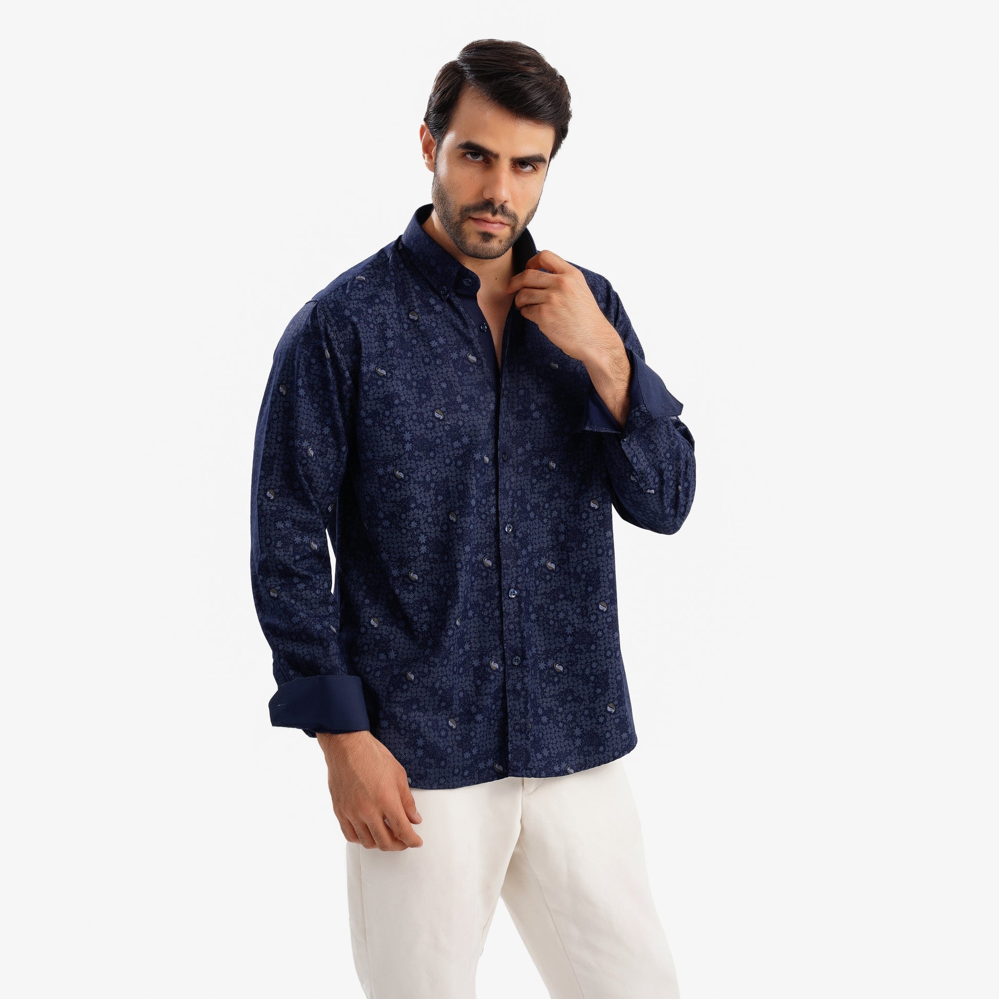 MEKA Premium Anti-Shrink Dress Shirt - MEKA | Premium Long Sleeves Shirt - Semi Casual Regular Fit (0067)