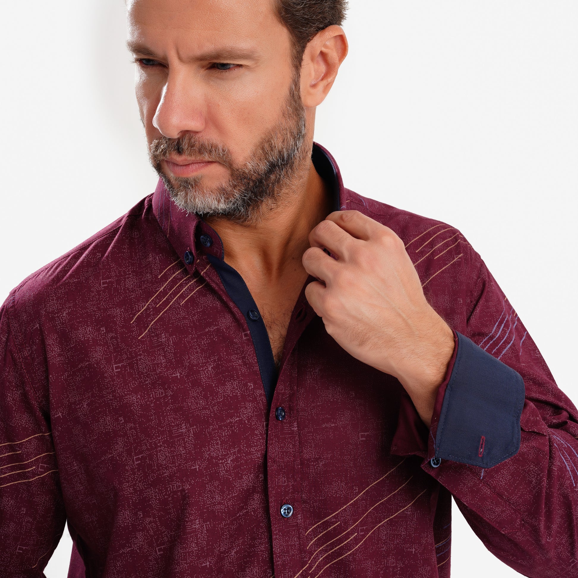 MEKA Premium Anti-Shrink Dress Shirt - MEKA | Premium Long Sleeves Shirt - Semi Casual Regular Fit (0068)