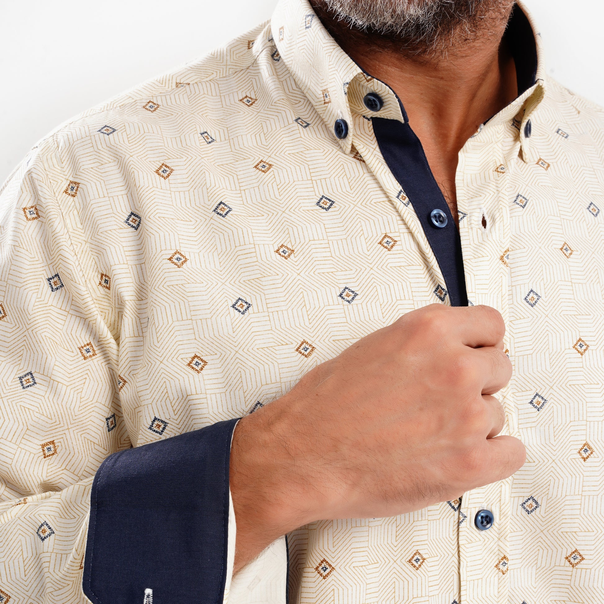MEKA Premium Anti-Shrink Dress Shirt - MEKA | Premium Long Sleeves Shirt - Semi Casual Regular Fit (0070)