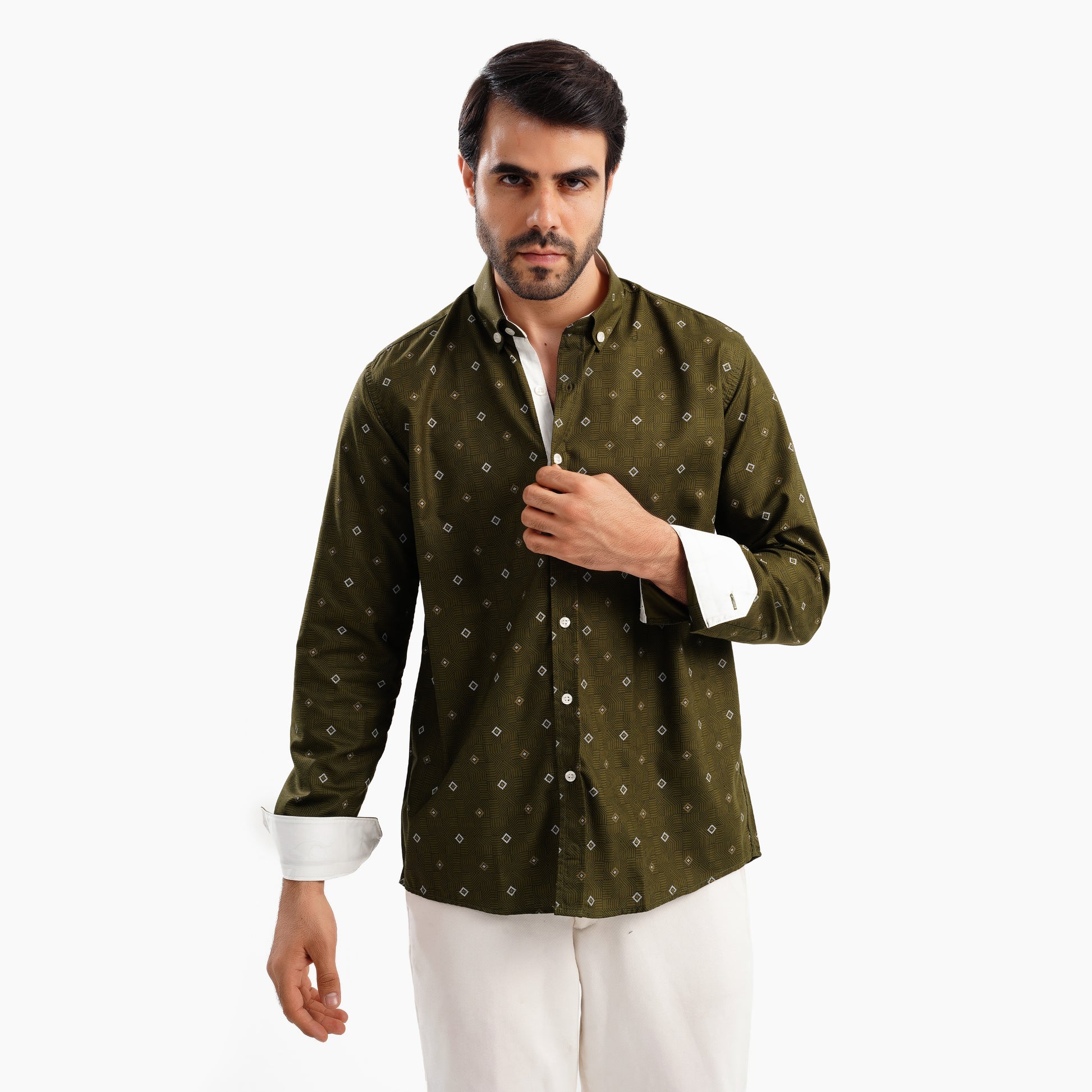 MEKA Premium Anti-Shrink Dress Shirt - MEKA | Premium Long Sleeves Shirt - Semi Casual Regular Fit (0071)