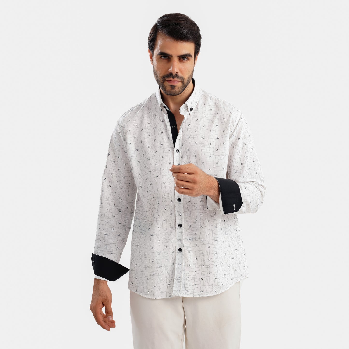 MEKA Premium Anti-Shrink Dress Shirt - MEKA | Premium Long Sleeves Shirt - Semi Casual Regular Fit (0073)