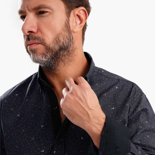 MEKA Premium Anti-Shrink Dress Shirt - MEKA | Premium Long Sleeves Shirt - Semi Casual Regular Fit (0076)