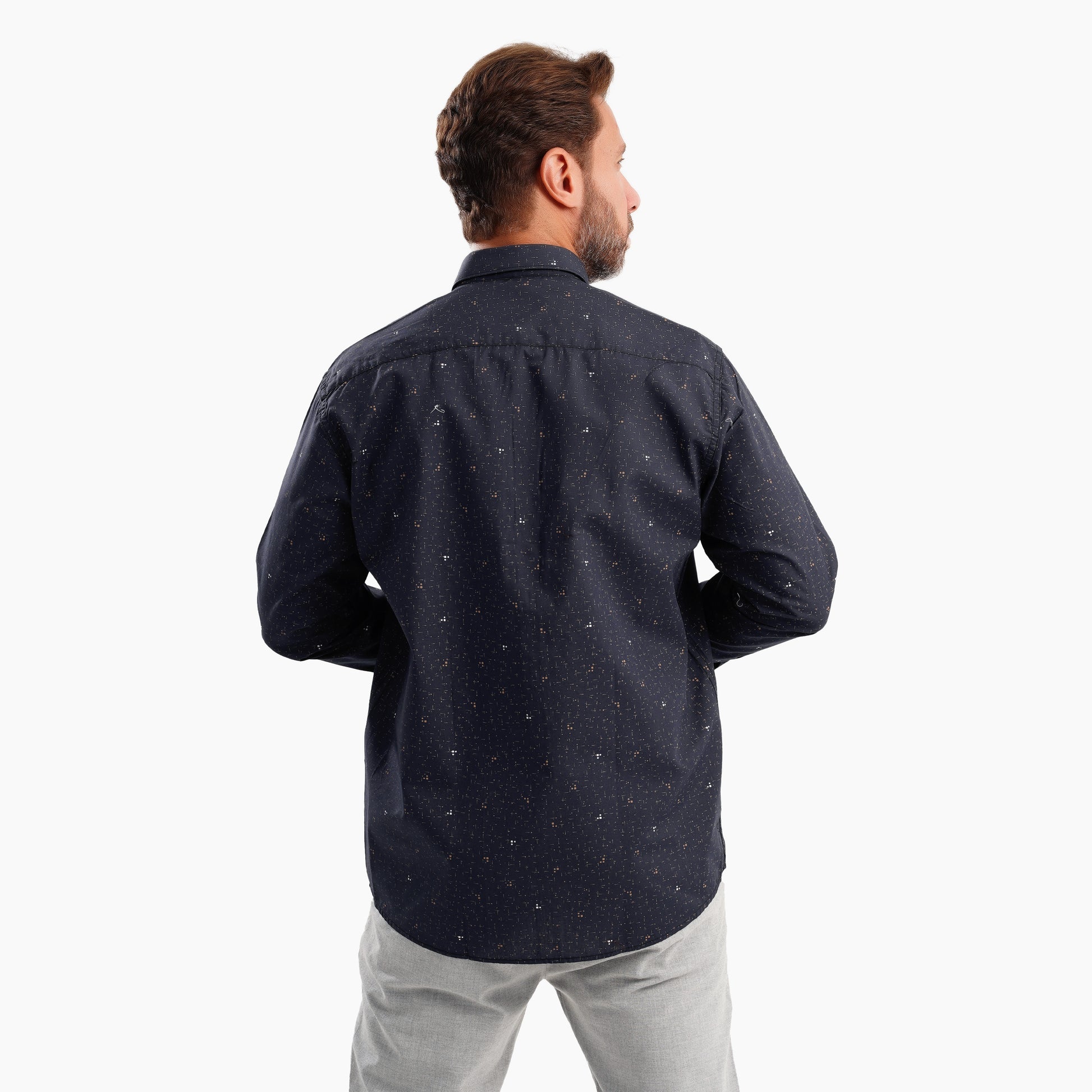 MEKA Premium Anti-Shrink Dress Shirt - MEKA | Premium Long Sleeves Shirt - Semi Casual Regular Fit (0076)