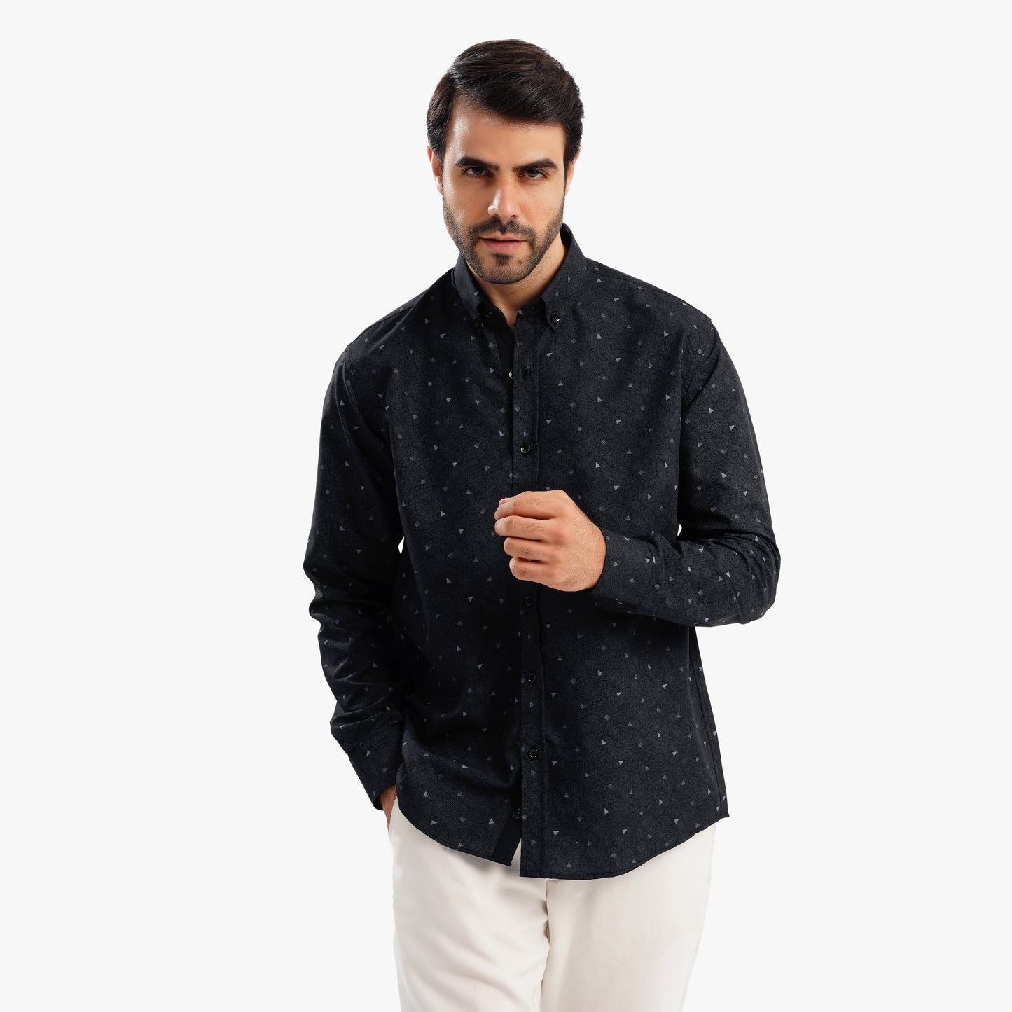 MEKA Premium Anti-Shrink Dress Shirt - MEKA | Premium Long Sleeves Shirt - Semi Casual Regular Fit (0078)