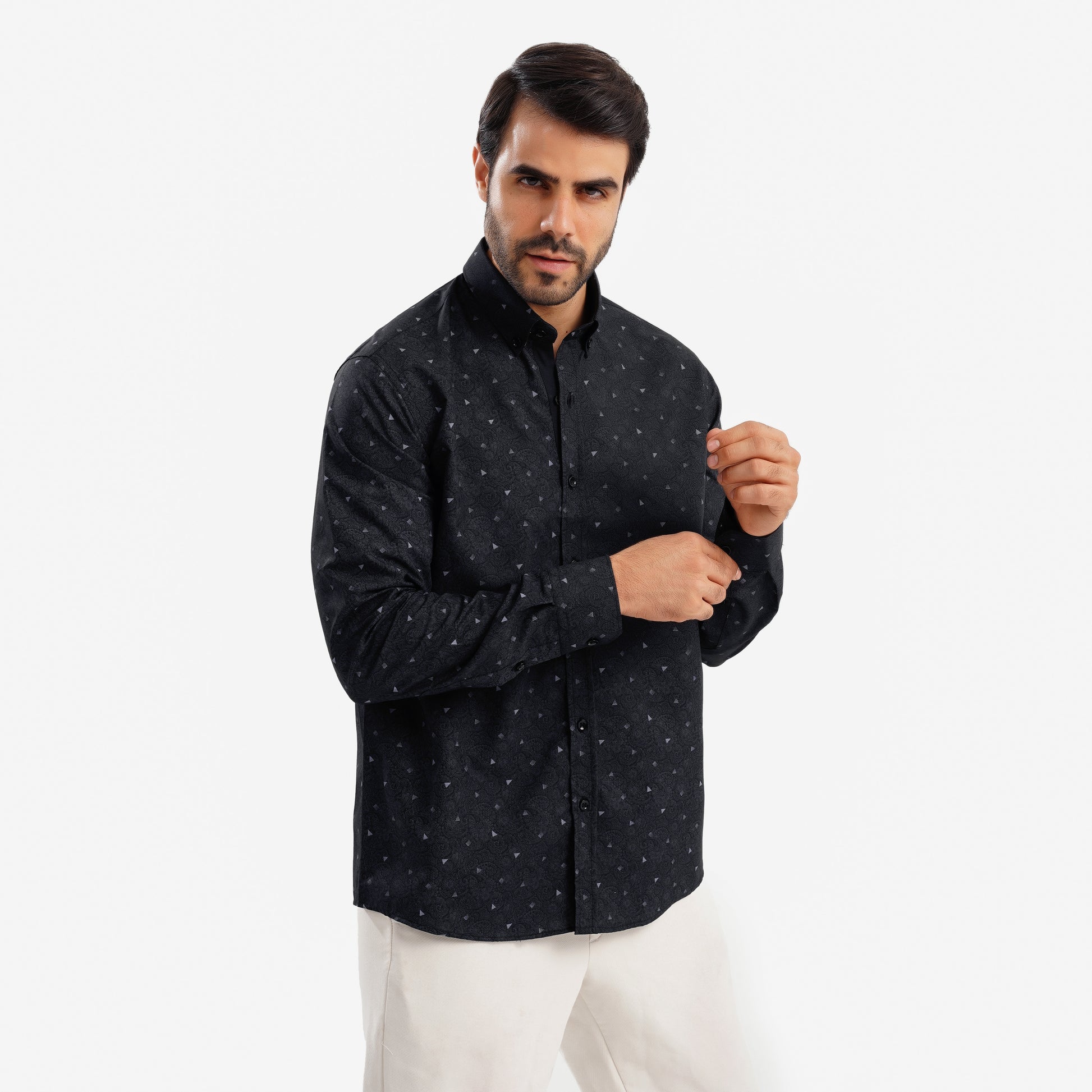 MEKA Premium Anti-Shrink Dress Shirt - MEKA | Premium Long Sleeves Shirt - Semi Casual Regular Fit (0078)