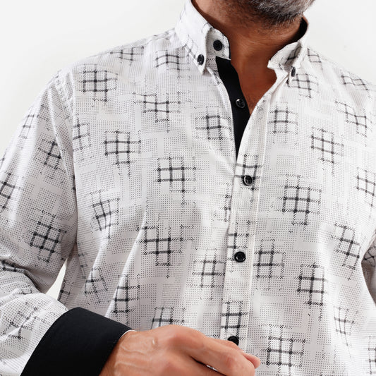 MEKA Premium Anti-Shrink Dress Shirt - MEKA | Premium Long Sleeves Shirt - Semi Casual Regular Fit (0079)