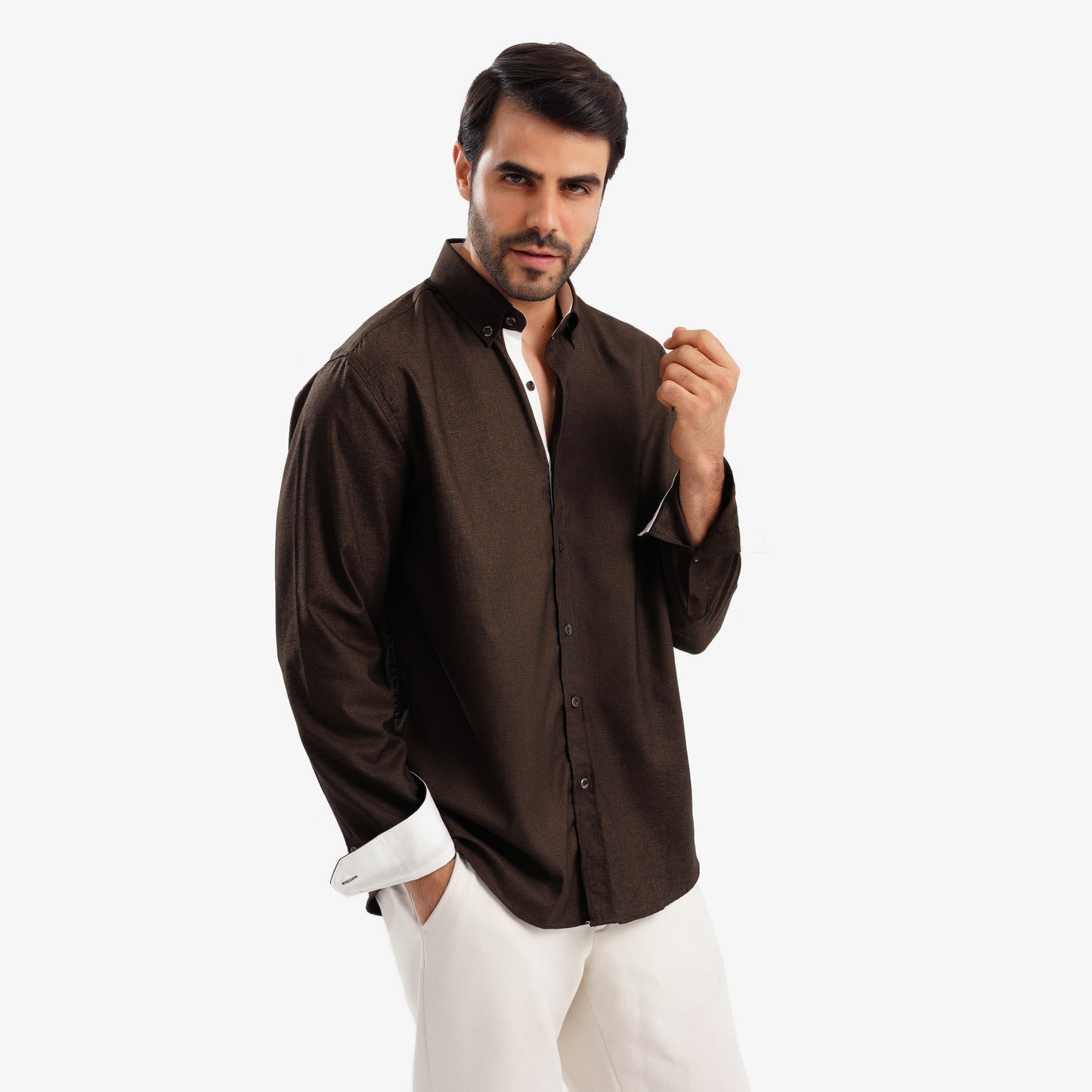 MEKA Premium Anti-Shrink Dress Shirt - MEKA | Premium Long Sleeves Shirt - Semi Casual Regular Fit (0083)