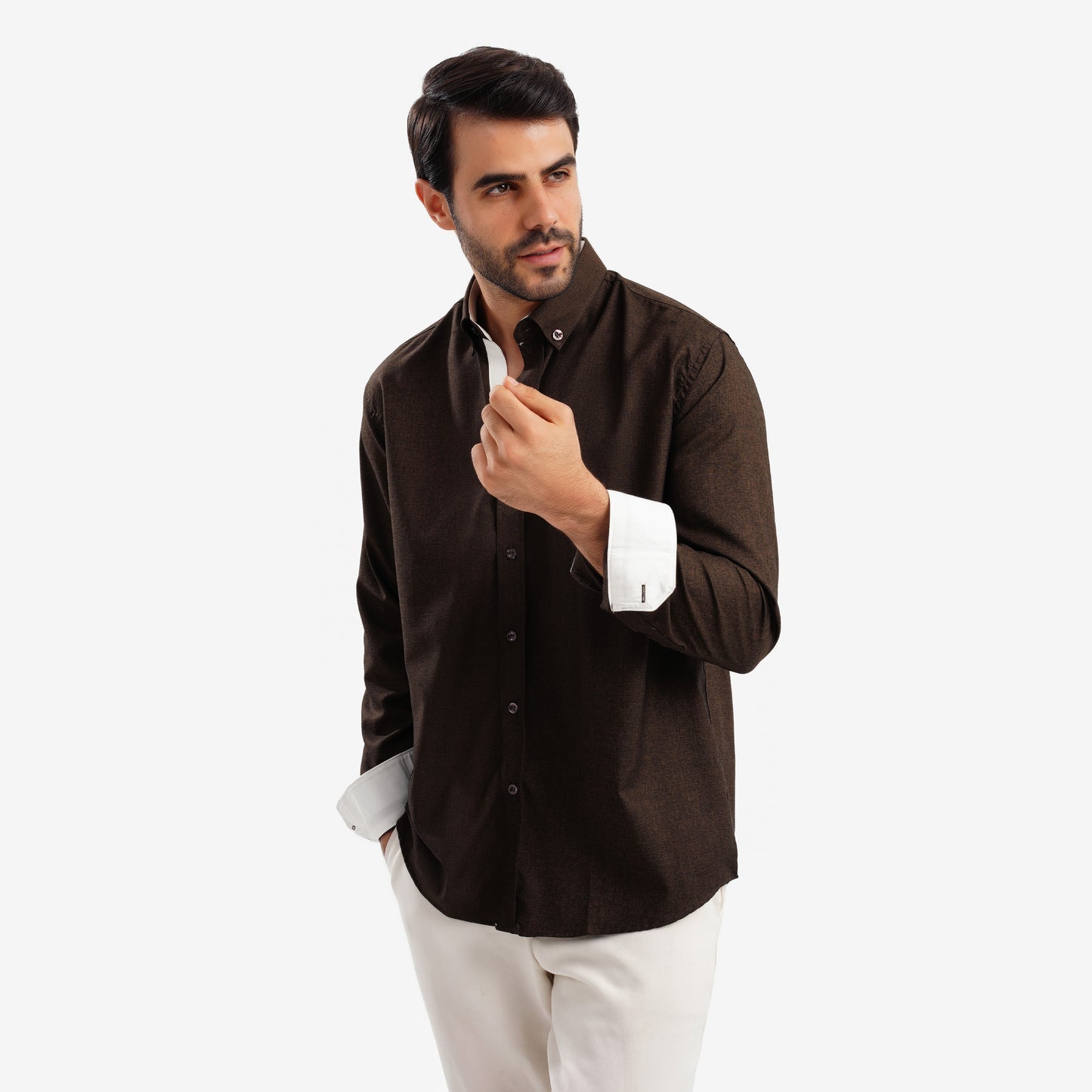 MEKA Premium Anti-Shrink Dress Shirt - MEKA | Premium Long Sleeves Shirt - Semi Casual Regular Fit (0083)